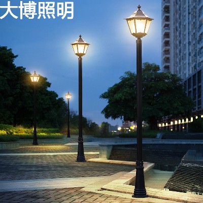 LED庭院燈歐式壓鑄鋁花邊直六角小區(qū)景觀燈廣場(chǎng)別墅照明燈具廠家