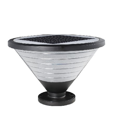 太陽能庭院燈粗條紋喇叭款小區(qū)園林廣場鋁制歐式景觀庭院燈批發(fā)